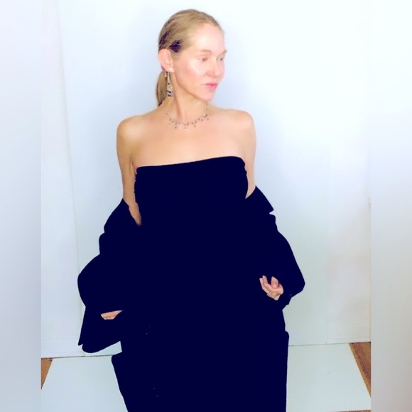 Vintage 199O Black Strapless BISOU BISOU Dress 🖤VERY Elegant🖤Holidazze..❤️! - Picture 3 of 8